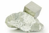 Natural Pyrite Cube In Rock - Navajun, Spain #361872-1